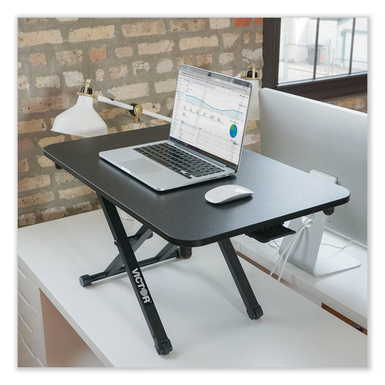 Victor® Height Adjustable Laptop Standing Desk, 28.8 x 18.5 x 2.6 to 16, Black, Ships in 1-3 Business Days (VCTDCX110)