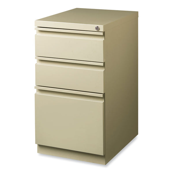 Hirsh Industries® Full-Width Pull 20 Deep Mobile Pedestal File, Box/Box/File, Letter, Putty, 15 x 19.88 x 27.75, Ships in 4-6 Business Days (HID18574)