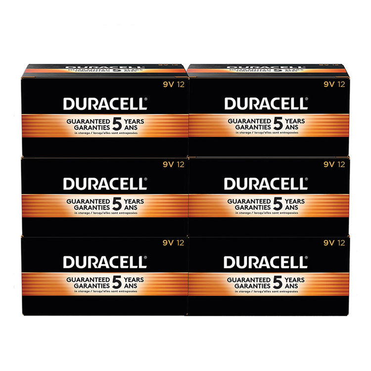 Duracell® CopperTop Alkaline 9V Batteries, 72/Carton (DURMN1604CT) Case of 72