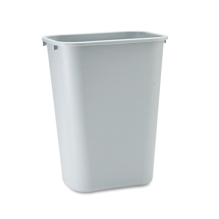 Rubbermaid® Commercial Deskside Plastic Wastebasket, 10.25 gal, Plastic, Gray (RCP295700GY)