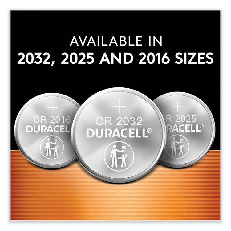 Duracell® Lithium Coin Batteries With Bitterant, 2025, 4/Pack (DURDL2025B4PK) Each