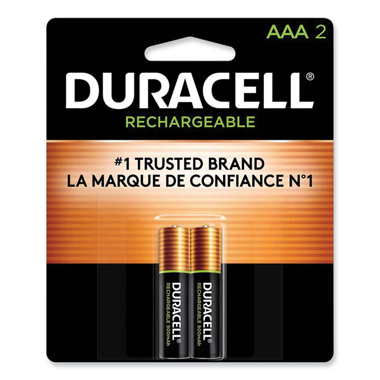 Duracell® Rechargeable StayCharged NiMH Batteries, AAA, 2/Pack (DURNLAAA2BCD) Pack of 2