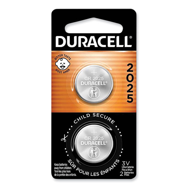 Duracell® Lithium Coin Batteries, 2025, 2/Pack (DURDL2025B2PK) Pack of 2