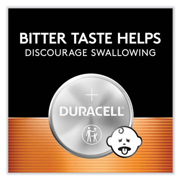 Duracell® Lithium Coin Batteries With Bitterant, 2032, 2/Pack (DURDL2032B2PK) Pack of 2