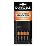 Duracell® ION SPEED 1000 Advanced Charger, For AA and AAA, Includes 4 AA NiMH Batteries (DURCEF14)