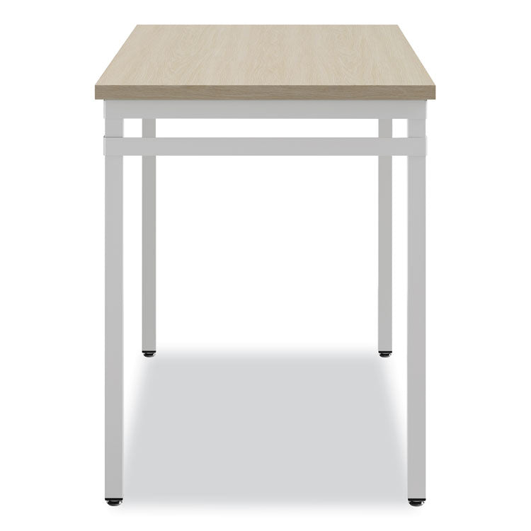 Safco Ready Home Office Desk, 45.5" x 23.5" to 29.5", Beige/White, Ships in 1-3 Business Days (SAF5508WHNA)