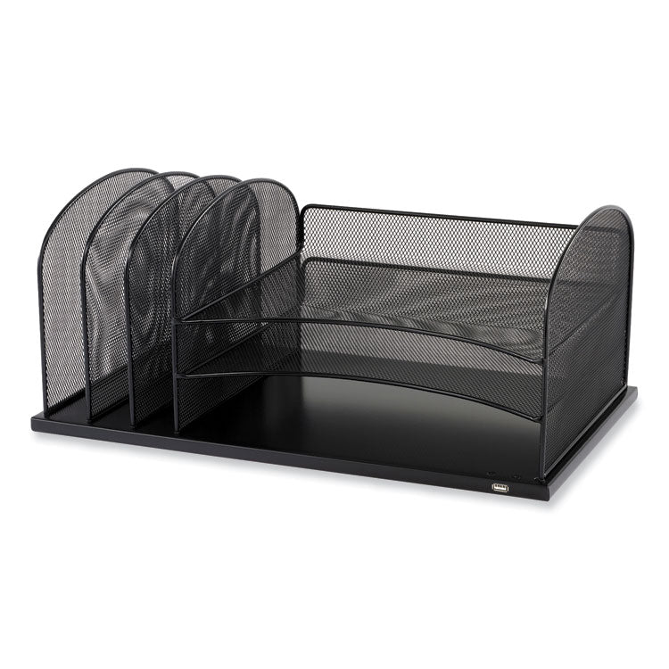 Safco® Powered Onyx Three Horizontal and Three Upright Sections, Letter Size Files, 19.5 x 11.5 x 8.25, Ships in 1-3 Business Days (SAF3231BL) Each