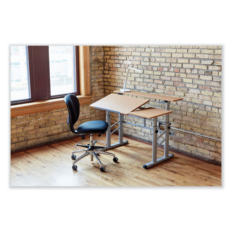 Safco® Height-Adjust Split Level Drafting Table, Rectangular/Square, 47.25x29.75x26 to 37.25, Medium Oak, Ships in 1-3 Business Days (SAF3965MO) Each