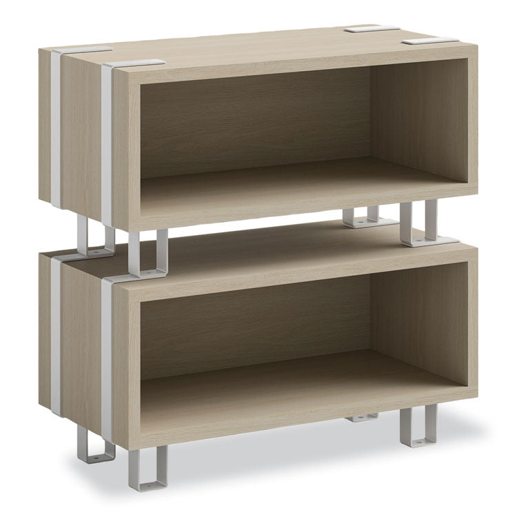 Safco Ready Home Office Small Stackable Storage, 1-Shelf, 24w x 12d x 12.25h, Beige/White, Ships in 1-3 Business Days (SAF5510WHNA)