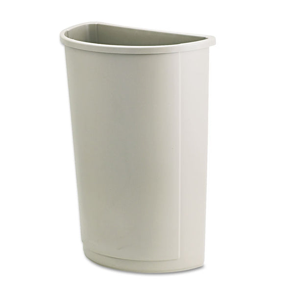 Rubbermaid® Commercial Untouchable Half-Round Plastic Receptacle, 21 gal, Plastic, Beige (RCP352000BG) Each