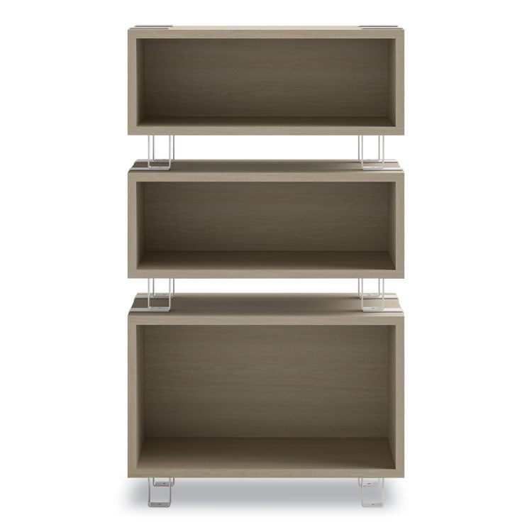 Safco Ready Home Office Small Stackable Storage, 1-Shelf, 24w x 12d x 12.25h, Beige/White, Ships in 1-3 Business Days (SAF5510WHNA)