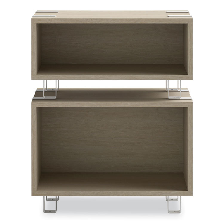 Safco Ready Home Office Small Stackable Storage, 1-Shelf, 24w x 12d x 12.25h, Beige/White, Ships in 1-3 Business Days (SAF5510WHNA)