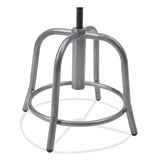 NPS® 6800 Series Height Adj Fabric Padded Swivel Stool, Supports 300 lb, 18"-25" Ht, Charcoal Seat/Gray Base,Ships in 1-3 Bus Days (NPS6820S02) Each
