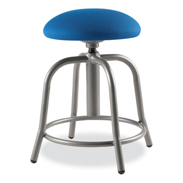 NPS® 6800 Series Height Adj Fabric Padded Seat Stool, Supports 300lb, 18"-25" Ht, Cobalt Blue Seat/Gray Base,Ships in 1-3 Bus Days (NPS6825S02) Each