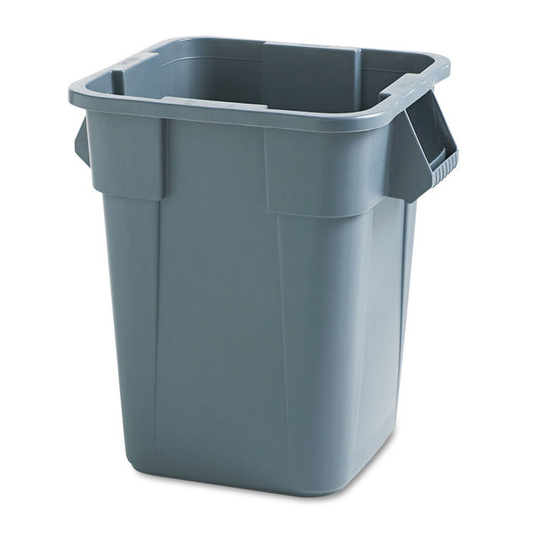 Rubbermaid® Commercial Square Brute Container, 40 gal, Polyethylene, Gray (RCP353600GY)