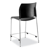 NPS® Cafetorium Counter Height Stool, Supports Up to 300 lb, 24" Seat Height, Black Seat/Back, Chrome Base, Ships in 1-3 Bus Days (NPS8810C1110) Each