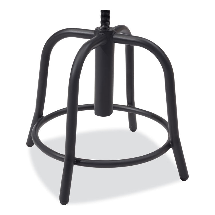 NPS® 6800 Series Height Adj Wood Seat Swivel Stool, Supports 300 lb, 19"-25" Seat Ht, Maple Seat/Black Base, Ships in 1-3 Bus Days (NPS6800W10) Each