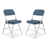 NPS® 3200 Series Fabric Dual-Hinge Folding Chair, Supports 300 lb, Regal Blue Seat/Back, Gray Base, 2/CT, Ships in 1-3 Bus Days (NPS3215) Case of 2