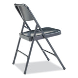 NPS® 200 Series Premium All-Steel Double Hinge Folding Chair, Supports 500 lb, 17.25" Seat Ht, Blue, 4/CT, Ships in 1-3 Bus Days (NPS204) Case of 4