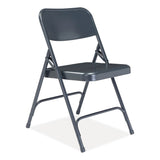 NPS® 200 Series Premium All-Steel Double Hinge Folding Chair, Supports 500 lb, 17.25" Seat Ht, Blue, 4/CT, Ships in 1-3 Bus Days (NPS204) Case of 4