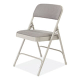 NPS® 2200 Series Fabric Dual-Hinge Premium Folding Chair, Supports 500lb,Greystone Seat/Back,Gray Base,4/CT, Ships in 1-3 Bus Days (NPS2202) Case of 4