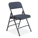 NPS® 2300 Series Deluxe Fabric Upholstered Triple Brace Folding Chair, Supports 500 lb, Imperial Blue, 4/CT, Ships in 1-3 Bus Days (NPS2304) Case of 4