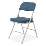 NPS® 3200 Series Fabric Dual-Hinge Folding Chair, Supports 300 lb, Regal Blue Seat/Back, Gray Base, 2/CT, Ships in 1-3 Bus Days (NPS3215) Case of 2