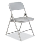 NPS® 800 Series Premium Plastic Folding Chair, Supports 500 lb, 18" Seat Ht, Gray Seat/Back, Gray Base, 4/CT,Ships in 1-3 Bus Days (NPS802) Case of 4