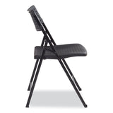 NPS® AirFlex Series Premium Poly Folding Chair, Supports 1000 lb, 17.25" Seat Ht, Black Seat/Back/Base, 4/CT,Ships in 1-3 Bus Days (NPS1410) Case of 4