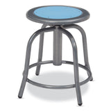 NPS® 6800 Series Height Adj Metal Seat Stool, Supports 300 lb, 18"-24" Seat Ht, Blueberry Seat, Gray Base, Ships in 1-3 Bus Days (NPS680502) Each