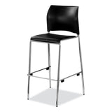 NPS® Cafetorium Bar Height Stool, Padded Seat/Back, Supports 500lb, 31" Seat Ht, Black Seat/Back,Chrome Base,Ships in 1-3 Bus Days (NPS8710B1110) Each