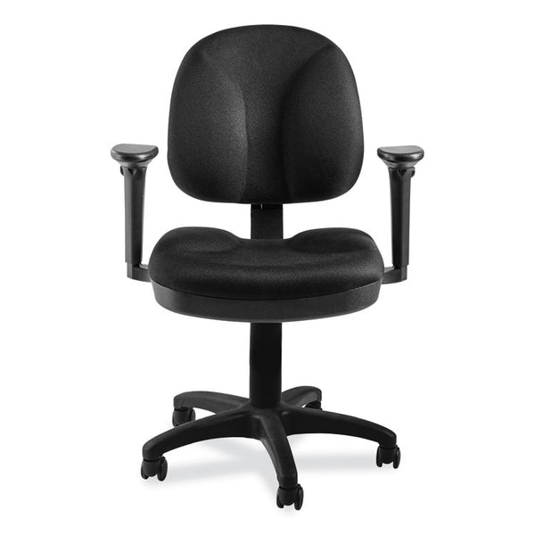 NPS® Comfort Task Chair with Arms, Supports Up to 300lb, 19" to 23" Seat Height, Black Seat/Back, Black/Base,Ships in 1-3 Bus Days (NPSCTCA) Each