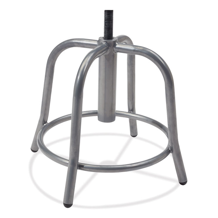 NPS® 6800 Series Height Adj Metal Seat Stool, Supports 300 lb, 18"-24" Seat Ht, Blueberry Seat, Gray Base, Ships in 1-3 Bus Days (NPS680502) Each