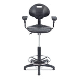 NPS® 6700 Series Polyurethane Adj Height Task Chair w/Arms, Supports 300lb, 22"-32" Seat Ht, Black Seat/Base,Ships in 1-3 Bus Days (NPS6722HBA) Each