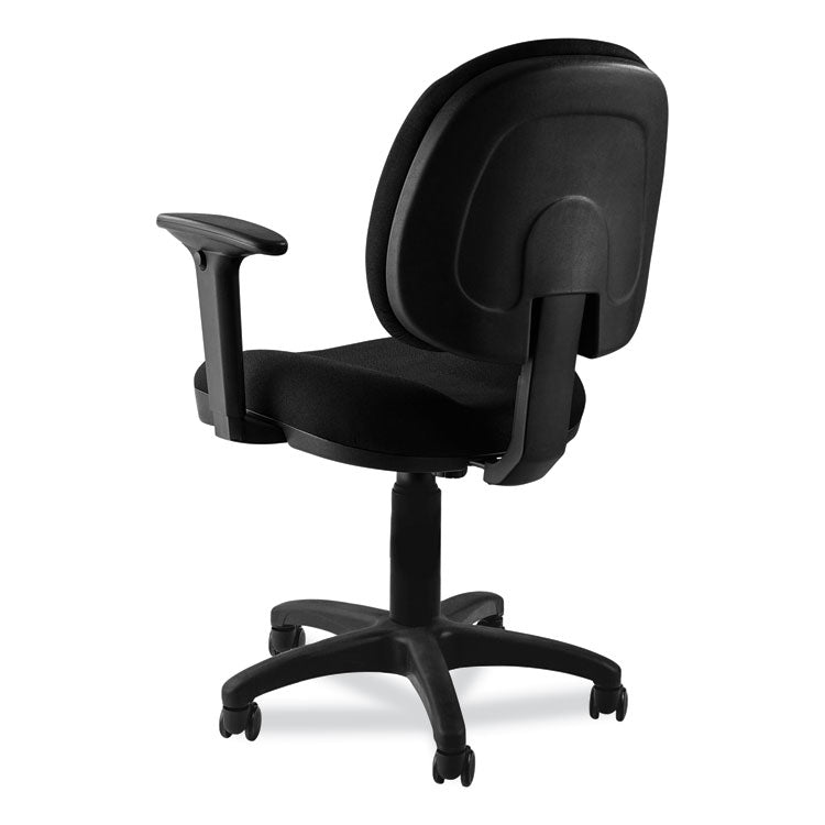 NPS® Comfort Task Chair with Arms, Supports Up to 300lb, 19" to 23" Seat Height, Black Seat/Back, Black/Base,Ships in 1-3 Bus Days (NPSCTCA) Each