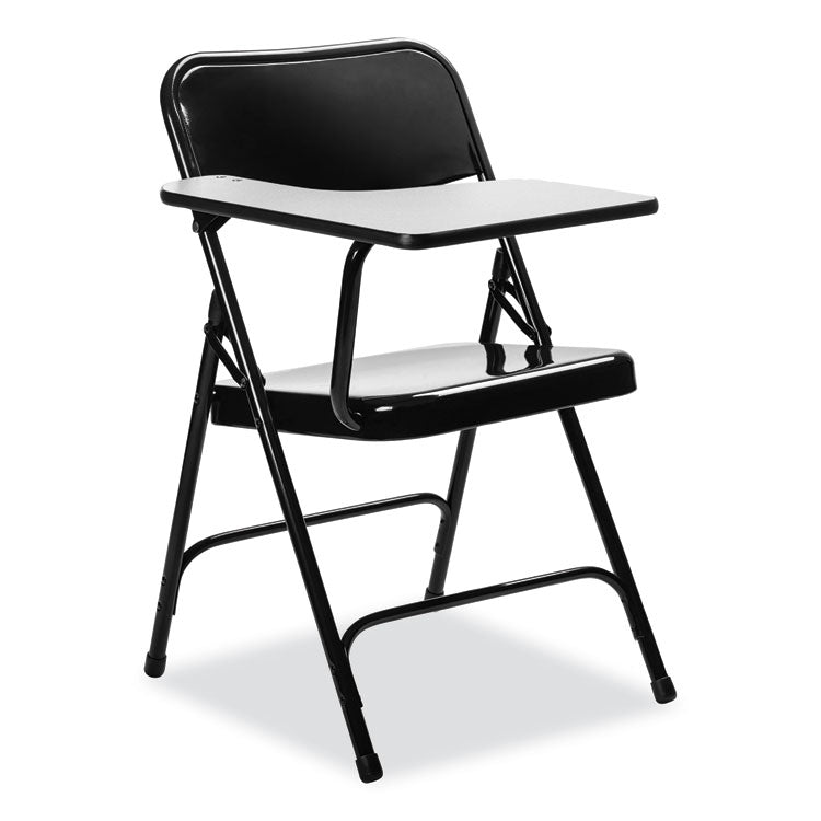 NPS® 5200 Series Right-Side Tablet-Arm Folding Chair, Supports Up to 480 lb, 17.25" Seat Height, Black, 2/CT,Ships in 1-3 Bus Days (NPS5210R) Case of 2