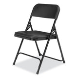 NPS® 800 Series Plastic Folding Chair, Supports 500lb, 18" Seat Height, Black Seat/Back, Black Base, 4/CT, Ships in 1-3 Bus Days (NPS810) Case of 4