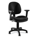 NPS® Comfort Task Chair with Arms, Supports Up to 300lb, 19" to 23" Seat Height, Black Seat/Back, Black/Base,Ships in 1-3 Bus Days (NPSCTCA) Each