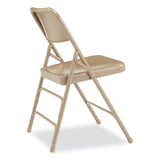 NPS® 300 Series Deluxe All-Steel Triple Brace Folding Chair, Supports 480 lb, 17.25" Seat Ht, Beige, 4/CT, Ships in 1-3 Bus Days (NPS301) Case of 4