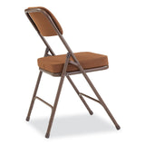 NPS® 3200 Series Premium Fabric Dual-Hinge Folding Chair, Supports 300 lb, Gold Seat/Back, Brown Base, 2/CT, Ships in 1-3 Bus Days (NPS3219) Case of 2