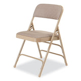 NPS® 2300 Series Fabric Triple Brace Double Hinge Premium Folding Chair, Supports 500 lb, Cafe Beige, 4/CT, Ships in 1-3 Bus Days (NPS2301) Case of 4