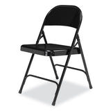 NPS® 50 Series All-Steel Folding Chair, Supports 500 lb, 16.75" Seat Height, Black Seat/Back/Base, 4/CT,Ships in 1-3 Business Days (NPS510) Case of 4