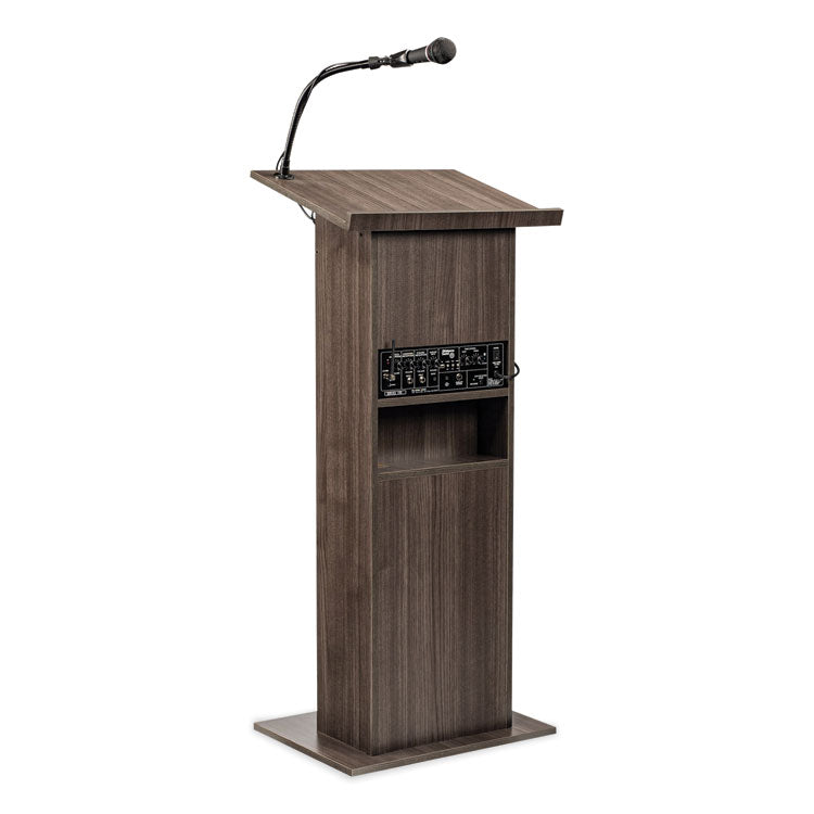 Oklahoma Sound® Power Plus Lectern, 22 x 17 x 46, Ribbonwood, Ships in 1-3 Business Days (NPS111PLSRW) Each