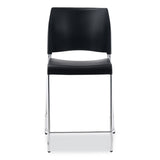 NPS® Cafetorium Counter Height Stool, Supports Up to 300 lb, 24" Seat Height, Black Seat/Back, Chrome Base, Ships in 1-3 Bus Days (NPS8810C1110) Each