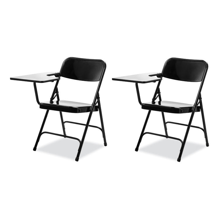 NPS® 5200 Series Right-Side Tablet-Arm Folding Chair, Supports Up to 480 lb, 17.25" Seat Height, Black, 2/CT,Ships in 1-3 Bus Days (NPS5210R) Case of 2