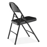 NPS® 50 Series All-Steel Folding Chair, Supports 500 lb, 16.75" Seat Height, Black Seat/Back/Base, 4/CT,Ships in 1-3 Business Days (NPS510)