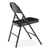 NPS® 50 Series All-Steel Folding Chair, Supports 500 lb, 16.75" Seat Height, Black Seat/Back/Base, 4/CT,Ships in 1-3 Business Days (NPS510) Case of 4