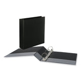 Universal® Slant D-Ring View Binder, 3 Rings, 2" Capacity, 11 x 8.5, Black, 6/Carton (UNV20745PK)