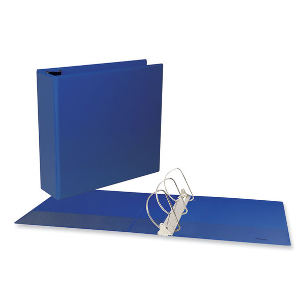 Universal® Slant D-Ring View Binder, 3 Rings, 3" Capacity, 11 x 8.5, Navy Blue (UNV20754)