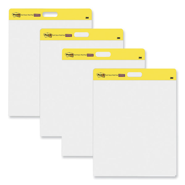Post-it® Easel Pads Super Sticky Self-Stick Wall Pad, Unruled, 20 x 23, White, 20 Sheets/Pad, 2 Pads/Pack, 2 Packs/Carton (MMM566)